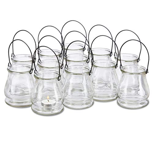Relaxdays Windlicht aus Glas, 12er Set, runde Glasvase mit Henkel, Tischdeko für Drinnen u. Draußen, 10 cm hoch, klar, Standard Relaxdays Windlicht aus Glas, 12er Set, runde Glasvase mit Henkel, Tischdeko für Drinnen u. Draußen, 10 cm hoch, klar, Standard von Relaxdays