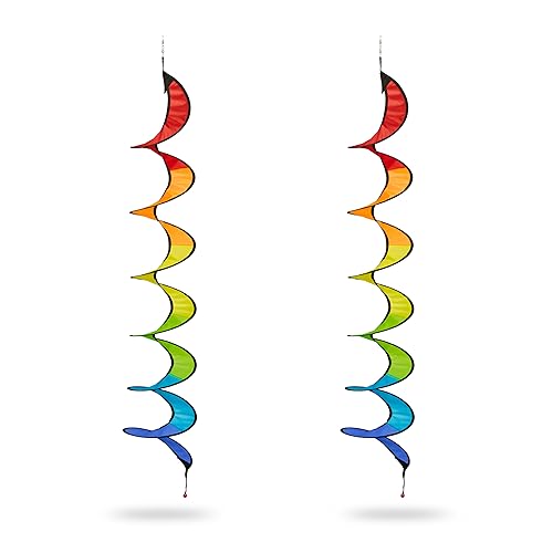 Relaxdays Windspiel, 2er Set, Regenbogen Windspirale, hängend, H x D: 130 x 20 cm, Deko-Windspiel Garten & Balkon, bunt Relaxdays Windspiel, 2er Set, Regenbogen Windspirale, hängend, H x D: 130 x 20 cm, Deko-Windspiel Garten & Balkon, bunt von Relaxdays
