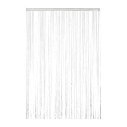 Relaxdays weiß, Fadenvorhang, kürzbar, mit Tunneldurchzug, für Türen & Fenster, waschbar, Fadengardine, 145x245 cm, White, 1er Pack 145x245cm von Relaxdays