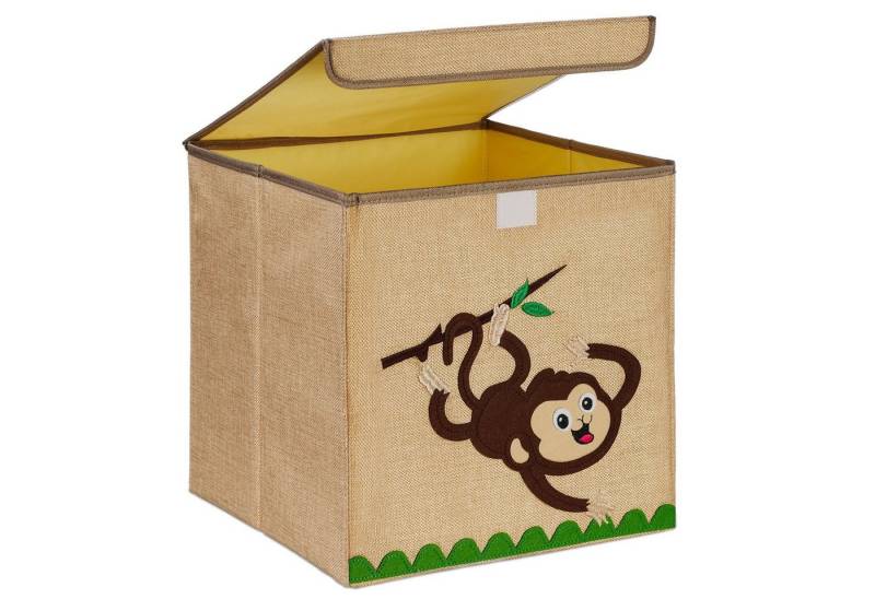 relaxdays Aufbewahrungsbox für Kind, Affe von Relaxdays