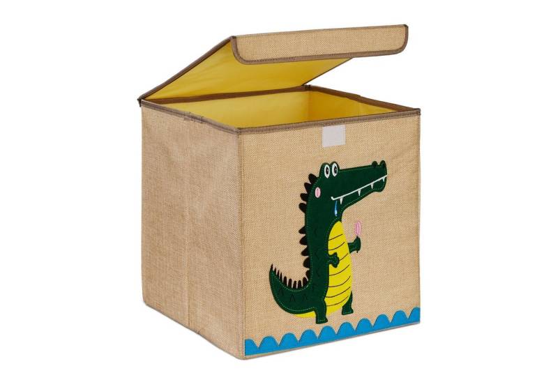 relaxdays Aufbewahrungsbox für Kind, Krokodil von Relaxdays