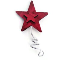 Kleiner Roter Hölzerner Weihnachtsbaum-stern 6, 5 X cm von RelaxingRecoveries