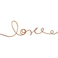 Kupfer Love Wire Zeichen Für Den Mantel Oder Die Wanddekoration von RelaxingRecoveries