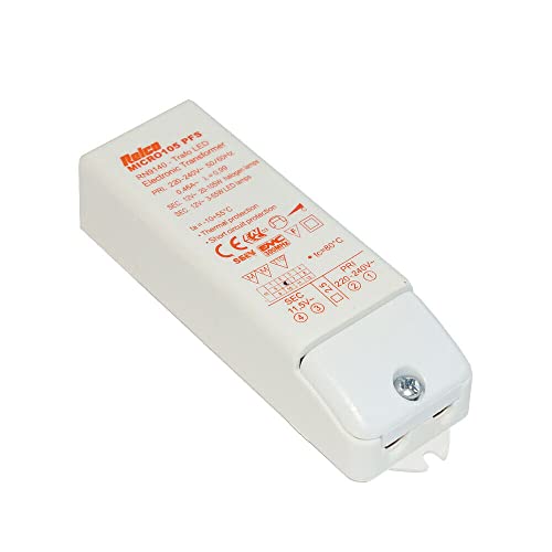 Relco RN9140 Micro LED Trafo 105 PFS 12V Transformator Netzteil für LED (3-55W) und NV-Halogen (20-60W) von Relco
