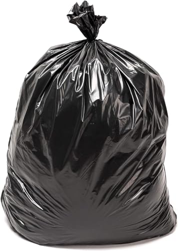 Relevo 20 Stück Müllbeutel á 150 Liter Schwerlast-Müllsäcke LDPE 75 μm Stärke - Belastbarkeit 100 Kilogramm, Industriell, Schwarz von Relevo
