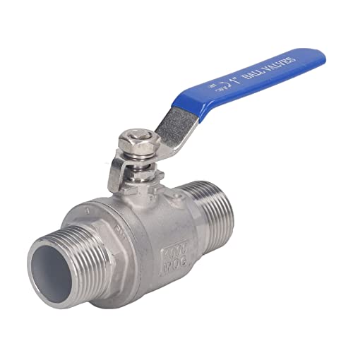 1in Stainless Steel Ball Valve | Male Thread NPT for Water/Oil/Gas | Robust 304 SS Construction | 1000 WOG Pressure Rating | - 20℉ to 410℉ Temperature Range 1in Stainless Steel Ball Valve | Male Thread NPT for Water/Oil/Gas | Robust 304 SS Construction | 1000 WOG Pressure Rating | - 20℉ to 410℉ Temperature Range von Reliant Jazzy