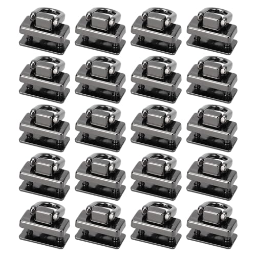 20Pcs D Ring Rivets 360 Rotatable | Zinc Alloy Studs with Screw for Purse/Leathercraft/Pet Collar | 12.5x19.5mm Replacement for Handbag & Backpack Accessories (Gun color) von Reliant Jazzy
