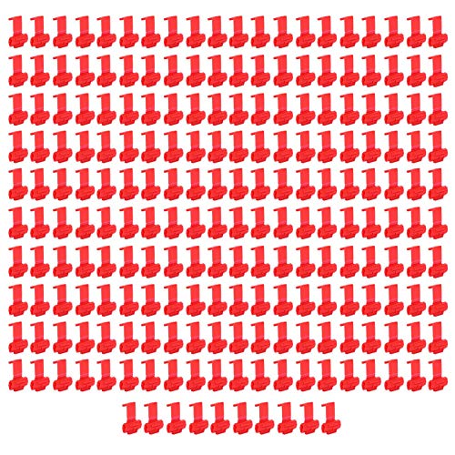 210Pcs Lock Wire Connectors | Quick Splice Electrical Cable Terminals for 22-10AWG Wires | Nylon Snap Crimp Terminal Blocks for Home/Auto/Appliances | 600V 24A Upper Limit (Red) von Reliant Jazzy