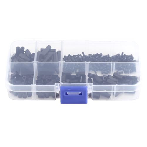 250pcs Nylon M2 M3 Standoff -Abstandshalter -Schraubmutter Kit | PA66 Isolierung & Kontrolle | PCB Circuit Board/Elektronik/DIY -Projekte | Männliche - weibliche Hex -Säule (M2 dual-pass-D model) von Reliant Jazzy