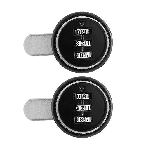 2pcs Zinc Alloy 3 - Digit Password Lock | 1000 Combinations Keyless Cabinet Lock | for Mailbox/Locker/Shoe Cabinet | Easy Install & Sturdy Design (20mm) von Reliant Jazzy