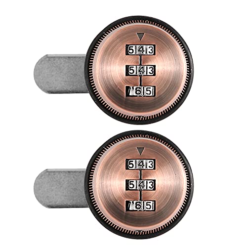 2pcs Zinc Alloy 3 - Digit Password Lock | 1000 Combinations Keyless Cabinet Lock | for Mailbox/Locker/Shoe Cabinet | Easy Install & Sturdy Design (20mm) von Reliant Jazzy