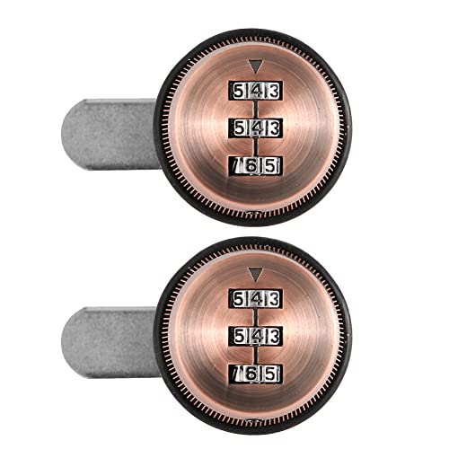 2pcs Zinc Alloy 3 - Digit Password Lock | 1000 Combinations Keyless Cabinet Lock | for Mailbox/Locker/Shoe Cabinet | Easy Install & Sturdy Design (30mm) von Reliant Jazzy