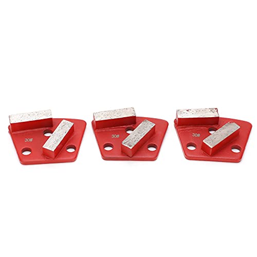 3Pcs Grinding Shoes | Trapezoid Concrete Grinding Block with 2 Long Teeth | 30# Aggressive Cutting Disc for Concrete Grinders/Industrial Use von Reliant Jazzy