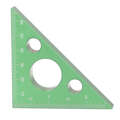 3in Right Angle Measure Ruler | 45/90 Degree Aluminum Alloy Angle Square | Woodworking Tools for DIY Projects/Carpentry/Milling | Accurate Angle Measuring Tool (Green) von Reliant Jazzy