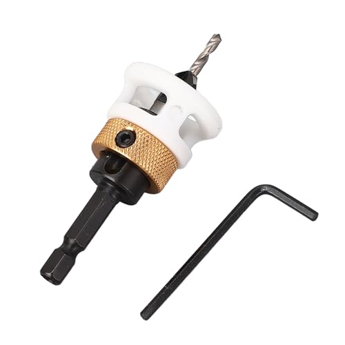 4 Flötenstufe Drill Bit | Legierungstahl Countersink -Bohrer mit einstellbarem Tiefenstoppkragen | für Holz/Metall/Kunststoff | 1/8 Zoll, M2 HSS Tapered Guide von Reliant Jazzy