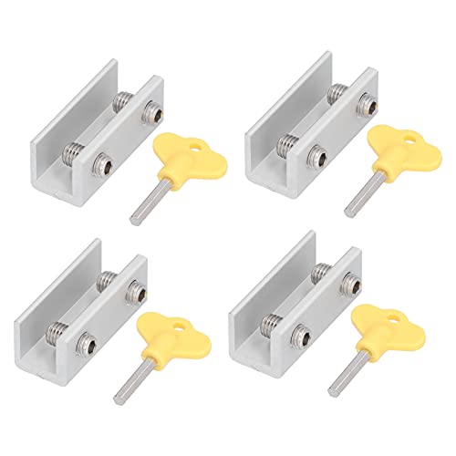 4 Sets Panel Door Frame Locks with Key | Aluminum Alloy Security Stopper for Sliding Panels/Doors | Adjustable Home & Office Protection Lock | No Tools Setup Needed 4 Sets Panel Door Frame Locks with Key | Aluminum Alloy Security Stopper for Sliding Panels/Doors | Adjustable Home & Office Protection Lock | No Tools Setup Needed von Reliant Jazzy