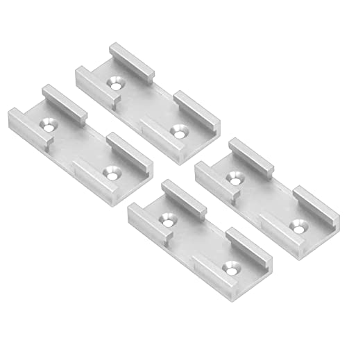 4PCS T Track Intersection Parts | Aluminum Alloy Cross Track Connector for Woodworking/Carpenter Tools | Smooth Sliding & Sturdy Design | 80mm x 30mm (Silver) von Reliant Jazzy