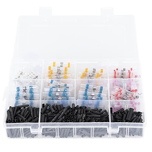 600Pcs Weather - Protected Heat Shrink Butt Connectors | Polyolefin Coated Terminals for 22-10 AWG Wires | Color - Coded for Electronics/Cars/Marine 600Pcs Weather - Protected Heat Shrink Butt Connectors | Polyolefin Coated Terminals for 22-10 AWG Wires | Color - Coded for Electronics/Cars/Marine von Reliant Jazzy