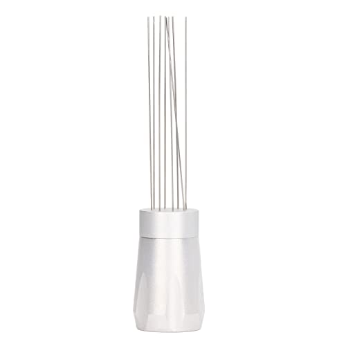 Coffee Distribution Needle | 304 Stainless Steel & Aluminum Alloy | Hand Tamper Stirring Tool for Specialty Coffee/Home Barista | Food Grade Secure Design (Silver) von Reliant Jazzy