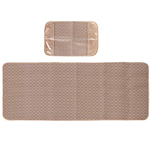 Cooling Sleeping Mat for Summer | Foldable Rattan Mat for Dormitory/School/Home | Breathable & Safe | 4 Dimensions 195x80cm to 195x120cm (120 * 195CM (1 seat + 1 Pillowcase)) von Reliant Jazzy