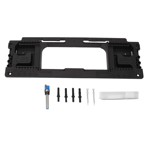 Hinge Router Template | Adjustable Door Hinge Jig Installation Kit for Round/Square Corner Hinges | ABS Material with 4 Positioning Pins & Drill Bit Hinge Router Template | Adjustable Door Hinge Jig Installation Kit for Round/Square Corner Hinges | ABS Material with 4 Positioning Pins & Drill Bit von Reliant Jazzy