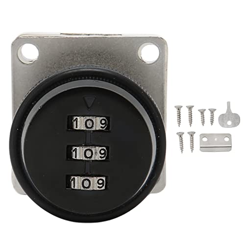 Keyless Combination Cam Lock | Zinc Alloy Password Drawer Lock for Home/Office/Wardrobe | Weatherproof & Easy Install | 18mm Opening Diameter (Black) von Reliant Jazzy