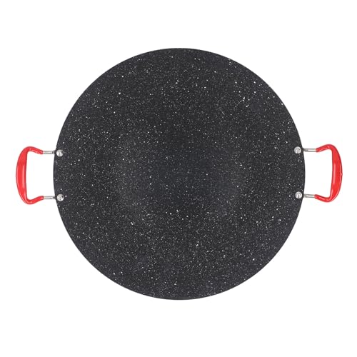 Korean Grill Pan Non Stick | Round BBQ Griddle for Outdoor Camping/Home Barbecue | Portable & Lightweight with Silicone Handle | Multi - Purpose Cooking Tray (S) von Reliant Jazzy