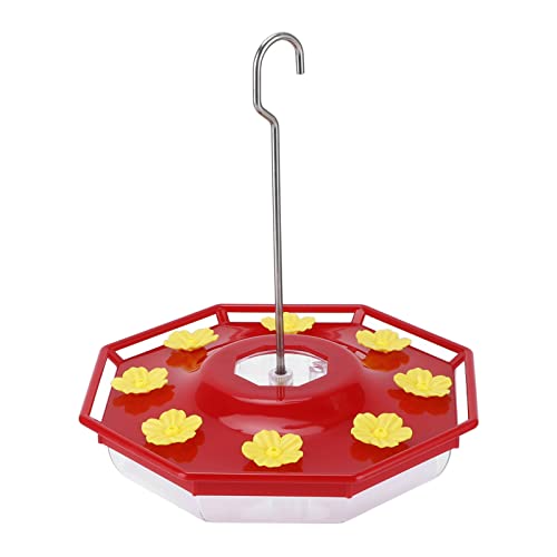 Leak Proof Hummingbird Feeder 16oz | 8 Flower Shaped Feeding Ports for Outdoor/Garden/Yard | Sturdy Plastic with Measurement Scale & Easy Care Design von Reliant Jazzy