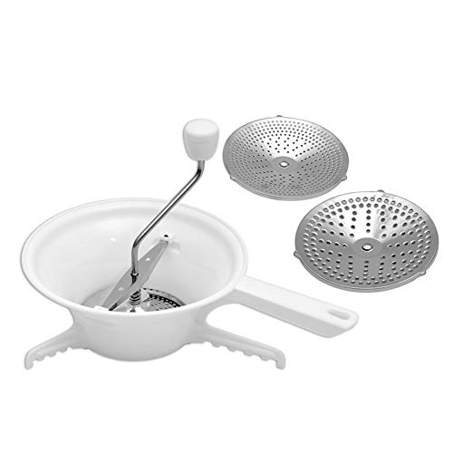Manual Food Grinder Mixer | 3 Interchangeable Discs for Fine/Medium/Coarse Grinding | Vegetable Fruit Blender for Kitchen | Ergonomic Handle, Food Grade Material Manual Food Grinder Mixer | 3 Interchangeable Discs for Fine/Medium/Coarse Grinding | Vegetable Fruit Blender for Kitchen | Ergonomic Handle, Food Grade Material von Reliant Jazzy