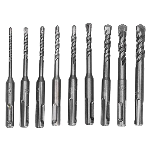 Mauerwerk Drill Bit Set | YG8C Wolframkarbidspitze für Ziegel/Beton/Rock | 4-12 mm Durchmesser Hammerwerkzeug | 9 Größen mit Speicherbox (110mm) von Reliant Jazzy