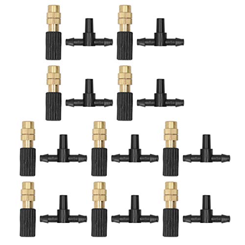 Micro Garden Watering Nozzle Kit | 10 - Pack with 3 - Way Connectors | Resilient Copper & Plastic for Lawns/Potted Plants | Water - Saving Spray von Reliant Jazzy