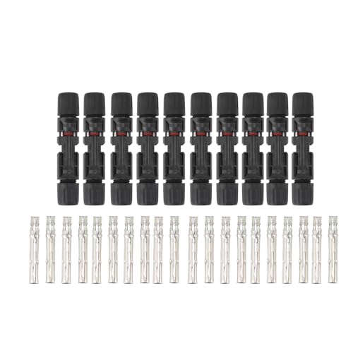 Reliant Jazzy 10 Sets Solar Panel Cable Connectors | Weatherproof & Sunlight Protected | Male/Female Connectors Kit for Outdoor/Field Assembly | ABS Material von Reliant Jazzy
