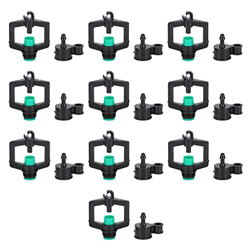 Reliant Jazzy 10pcs 4mm Plastic Watering Drippers | Stable Irrigation Sprinkler Nozzles for Gardening/Horticulture/Public Green Space | Tolerates & Aging Safe with 10 Accessories von Reliant Jazzy