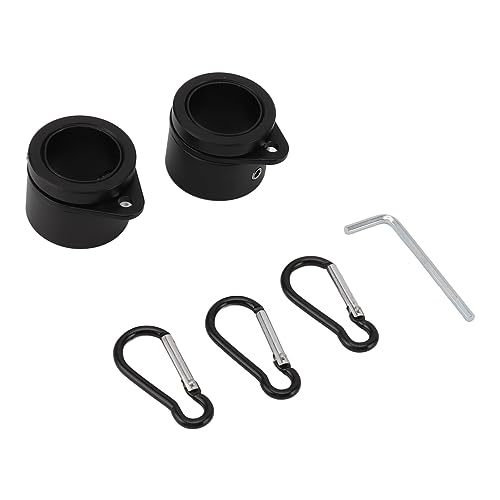 Reliant Jazzy 2 Pcs G3 / 4 Flag Pole Rings | 360° Rotating Smooth Swivel Mounting Clip Kit | Aluminum Alloy & Stainless Steel | Compatible with Most Standard Flagpoles (Black) von Reliant Jazzy