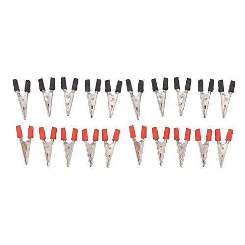 Reliant Jazzy 20 Pcs Alligator Clip Set | Red & Black Stainless Steel Electrical Test Clamps | 1cm Opening for Battery Cables/DIY Circuits/Welding Tools | Strong Spring Clips Reliant Jazzy 20 Pcs Alligator Clip Set | Red & Black Stainless Steel Electrical Test Clamps | 1cm Opening for Battery Cables/DIY Circuits/Welding Tools | Strong Spring Clips von Reliant Jazzy