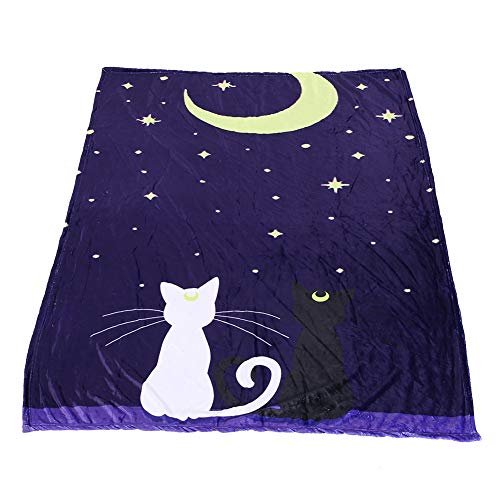 Reliant Jazzy Pet Blanket for Dogs & Cats | Soft Flannel with Cat Pattern | Warm Temperature Control Blanket for Puppy/Kitten | 4 Sizes, Machine Washable (150 * 80cm) von Reliant Jazzy