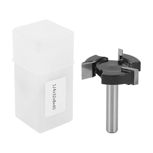 Spoilboard Outfacing Router Bit | 3 Flöte 6,35 mm Schaftplattenabflachung Bit | Carbide t Tenon Cutter für Holz / MDF / Sperrholz | 32 mm Durchmesser, 45 Stahl Spoilboard Outfacing Router Bit | 3 Flöte 6,35 mm Schaftplattenabflachung Bit | Carbide t Tenon Cutter für Holz / MDF / Sperrholz | 32 mm Durchmesser, 45 Stahl von Reliant Jazzy
