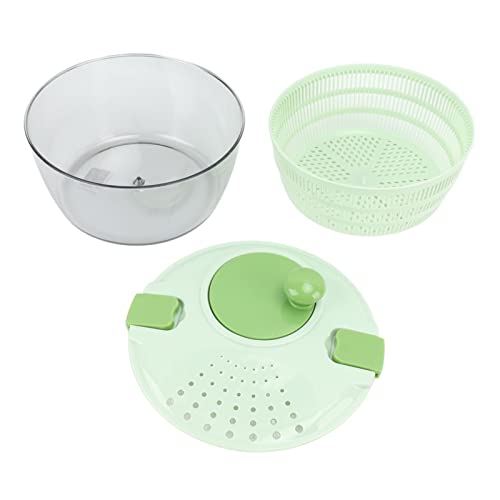 Sturdy Salad Spinner | 3 - in - 1 Veggie Washer & Drier for Kitchen | Fast Mixing & Rotatable Design | Time Saving Plastic Salad Spinner with Easy Grip Handle (Green) von Reliant Jazzy