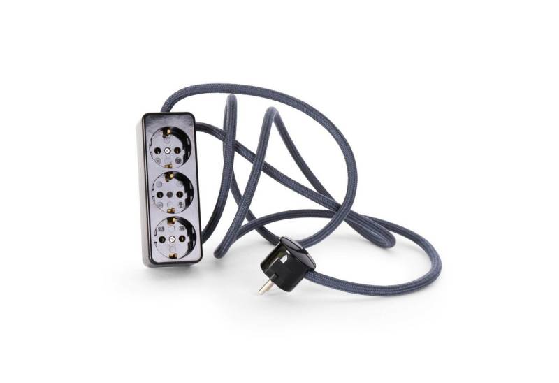 Relight 3-fach Textilkabel-Steckdosenleiste aus Duroplast (Bakelit-Optik) Steckdosenleiste 3-fach (Schutzkontaktstecker), Steckdosenleiste und Stecker aus Duroplast (Bakelit-Optik) von Relight