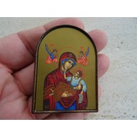 Religiöse Altarkapelle Taschenschrein Mit Bildmalerei Der Heiligen Jungfrau Maria Von Immerwährenden Hilfe. | 16 A Religiöse Altarkapelle Taschenschrein Mit Bildmalerei Der Heiligen Jungfrau Maria Von Immerwährenden Hilfe. | 16 A von Religious