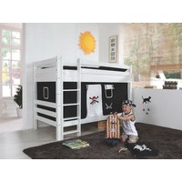 Etagenbett BENI Buche massiv weiß lackiert mit Textilset Pirat Etagenbett BENI Buche massiv weiß lackiert mit Textilset Pirat von Relita