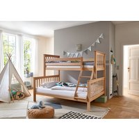 Relita Etagenbett 90/140 x 200 cm Liegefläche Kick Buche massiv natur lackiert von Relita