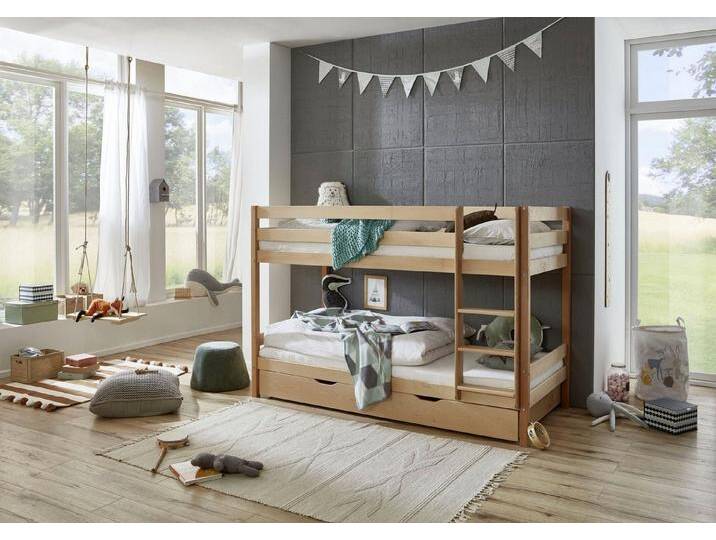Relita Etagenbett Lupo, aus massiver Buche, beige, ohne Matratze, Buche geölt Relita Etagenbett Lupo, aus massiver Buche, beige, ohne Matratze, Buche geölt von Relita