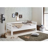 Relita Funktionsbett Emilia - ca. 90 / 180 x 200 cm, Buche massiv, Weiß lackiert von Relita