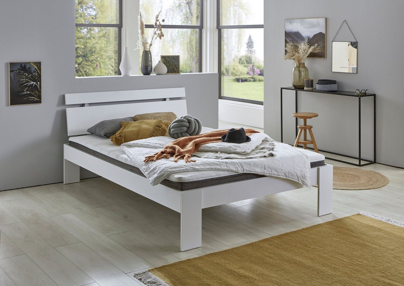 Relita Futonbett Lian, LF 140 x 200 cm, mit Kopfteil, frei im Raum stellbar von Relita