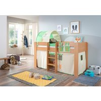 Relita Hochbett "Andi" mit Rolllattenrost, Textil-Set und Leiter, pflegel. Dekor Oberfläche Relita Hochbett "Andi" mit Rolllattenrost, Textil-Set und Leiter, pflegel. Dekor Oberfläche von Relita