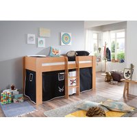 Relita Hochbett "Andi" mit Rolllattenrost und Vorhang, mit Leiter, pflegel. Dekor Oberfläche Relita Hochbett "Andi" mit Rolllattenrost und Vorhang, mit Leiter, pflegel. Dekor Oberfläche von Relita