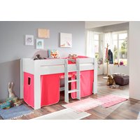 Relita Hochbett "Andi" mit Rolllattenrost und Vorhang, mit Leiter, pflegel. Dekor Oberfläche Relita Hochbett "Andi" mit Rolllattenrost und Vorhang, mit Leiter, pflegel. Dekor Oberfläche von Relita