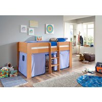 Relita Hochbett "Andi" mit Rolllattenrost und Vorhang, mit Leiter, pflegel. Dekor Oberfläche Relita Hochbett "Andi" mit Rolllattenrost und Vorhang, mit Leiter, pflegel. Dekor Oberfläche von Relita