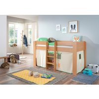 Relita Hochbett "Andi" mit Rolllattenrost und Vorhang, mit Leiter, pflegel. Dekor Oberfläche Relita Hochbett "Andi" mit Rolllattenrost und Vorhang, mit Leiter, pflegel. Dekor Oberfläche von Relita